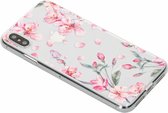 Design Backcover iPhone Xs Max hoesje - Bloesem Watercolor