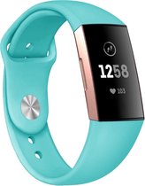 Bandje Voor Fitbit Charge 3 & 4 Sport Band - Groen - Maat: ML - Horlogebandje, Armband
