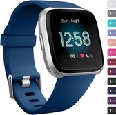 Bandje Voor Fitbit Versa Sport Band - Koningsblauw - Maat: ML - Horlogebandje, Armband