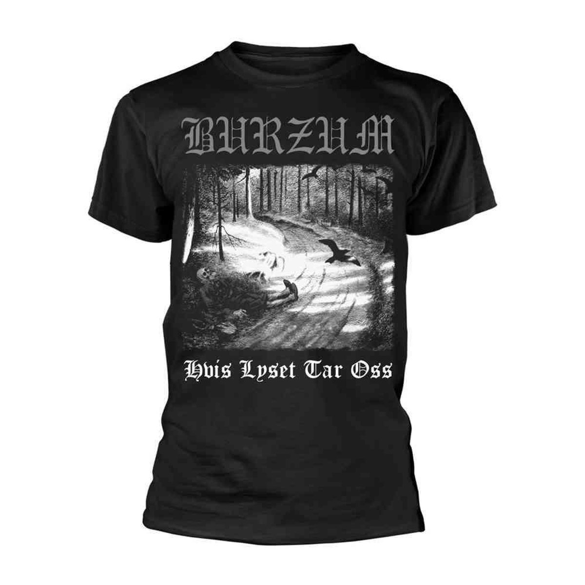 Burzum Unisex Tshirt -L- HVIS LYSET TAR OSS Zwart