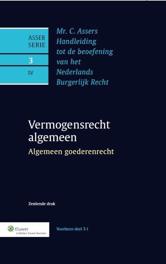 Asser-serie 3-IV -   Algemeen goedrenrecht - cover