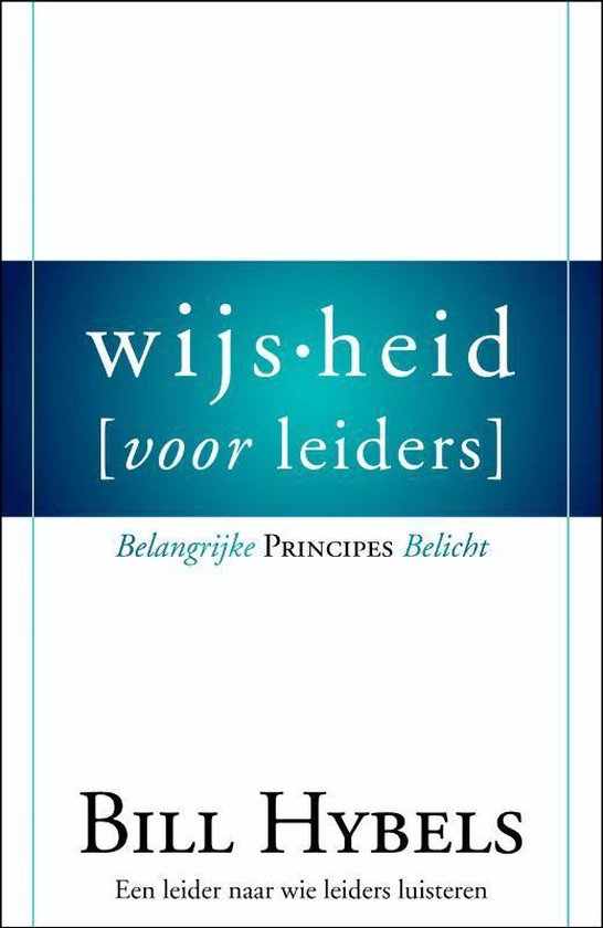 Wijsheid voor leiders - cover