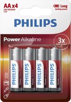 Philips power alkaline aa/lr6 penlite op kaart