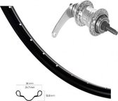 Kgs achterwiel 28 inch (622) velg zwart velamos remnaaf