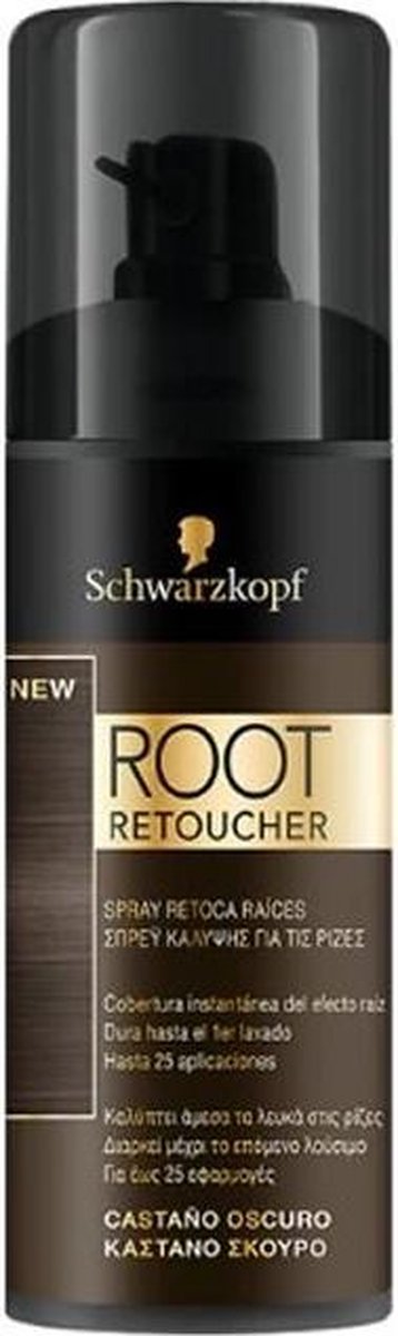 Schwarzkopf Mass Market Root Retoucher Retoca Raices Spray #castaño Oscuro 120 Ml