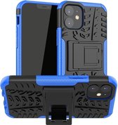 Rugged Kickstand Back Cover - iPhone 12 Mini Hoesje - Blauw