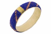 Return to Sender Donkerblauwe armband - Beaded bracelet slim -  - Blauw
