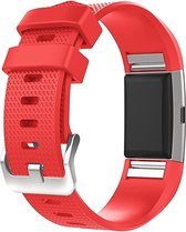 watchbands-shop.nl Siliconen bandje - Fitbit Charge 2 - Rood - Large