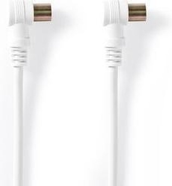 Nedis Coaxkabel - IEC (Coax) Male - IEC (Coax) Female - Vernikkeld - 120 dB - 75 Ohm - Viervoudig Afgeschermd - 3.00 m - Rond - PVC - Zwart - Label kopen? Morgen in huis