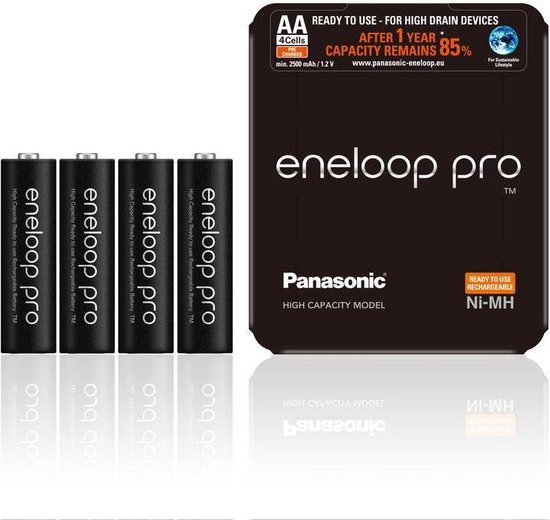 Panasonic eneloop PRO Sliding AA R6 2550mAh 1.2V Oplaadbare Batterij