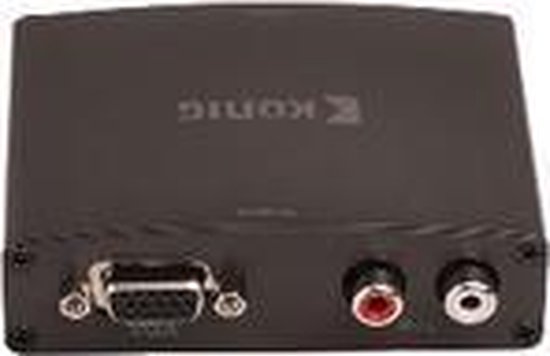 Convertisseur Konig VGA + 2RCA vers HDMI - avec HDCP