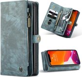 CaseMe Luxe Lederen 2 in 1 Portemonnee Booktype iPhone 12 Pro Max hoesje - Groen