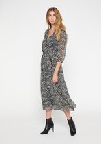 LOLALIZA Maxi jurk met grafische print - Zwart - Maat 38