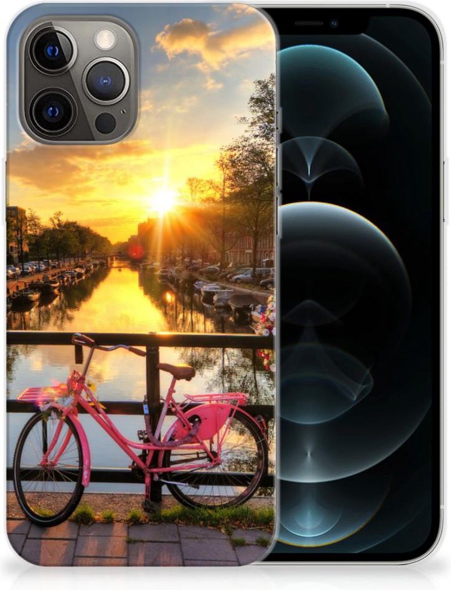 iPhone 12 Pro Max Siliconen Back Cover Amsterdamse Grachten
