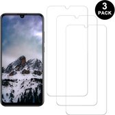 Screenprotector Glas - Tempered Glass Screen Protector Geschikt voor: Huawei P Smart Plus 2019  - 3x