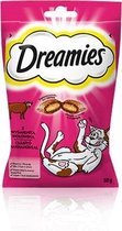 Catisfactions - Dreamies - Rundsvlees - 60gram - Katten snack - Traktatie - Katten snoepjes - Krokant vanbuiten - Zacht vanbinnen