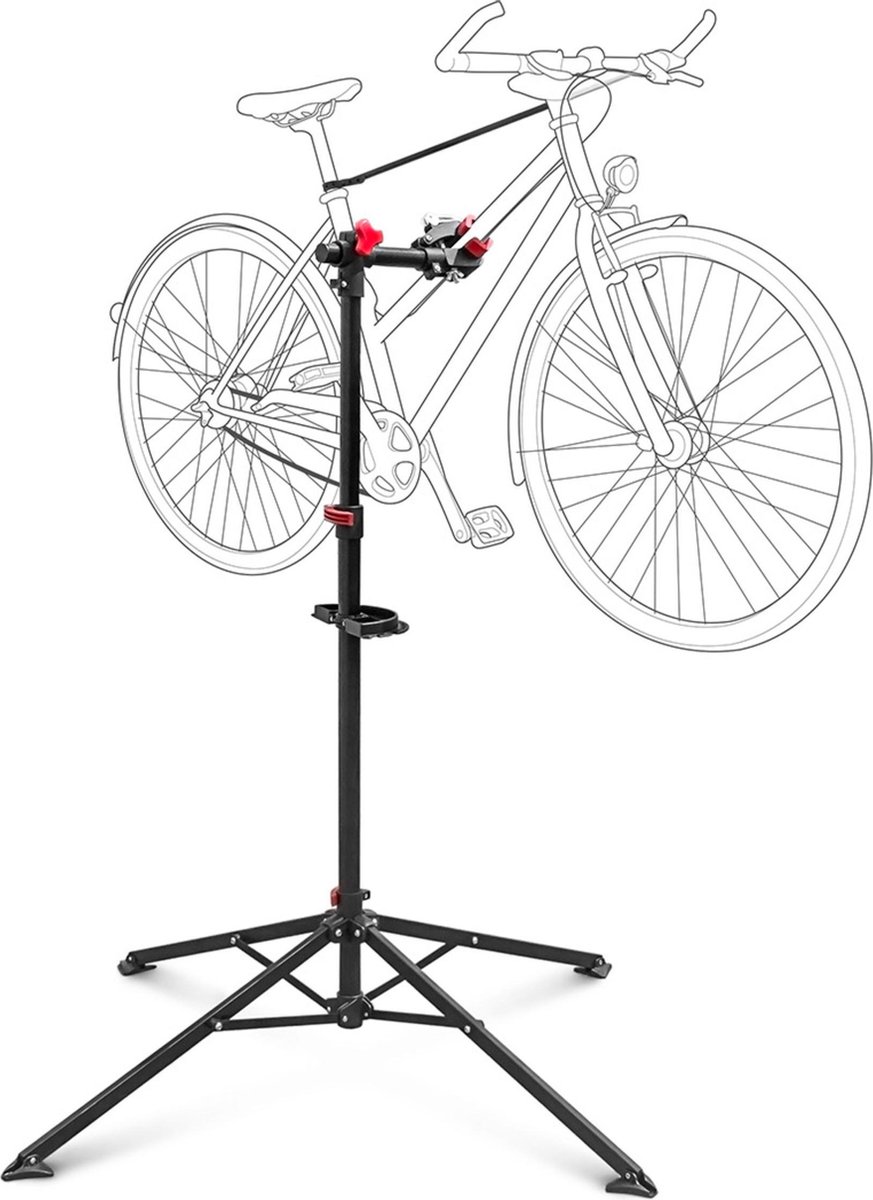 relaxdays Sterke montagestandaard fiets, verstelbare reparatie standaard, montage stang.