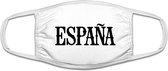 Espana mondkapje | Spanje gezichtsmasker | bescherming | bedrukt | logo | Wit mondmasker van katoen, uitwasbaar & herbruikbaar. Geschikt voor OV