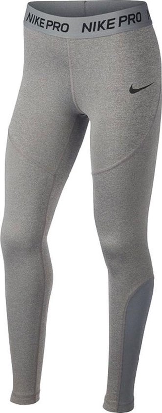 Nike - Pro Tight Junior - Sportlegging Meisjes - 128 - 140 - Grijs | bol.com