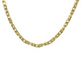 Goldplated heren ketting met koningsschakel