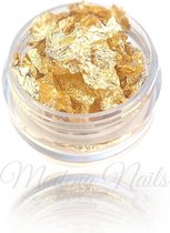 Modena Nails Light Gold Flakes - Metallic Flakes Voor Nagel Decoratie