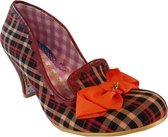 Irregular Choice Kanjanka Checks Pumps Burgundy