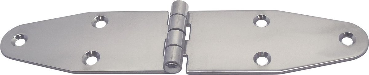 Staartscharnier model A - 180x40x2 - Rvs 304 - Knoop onder