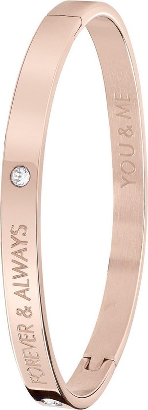Guess - Guess stalen armband bangle roseplated Forever | bol.com
