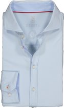 DESOTO slim fit overhemd - stretch tricot - lichtblauw - Strijkvrij - Boordmaat: 37/38