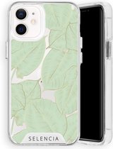 Selencia Zarya Fashion Extra Beschermende Backcover iPhone 12 Mini - Gold Green Botanic