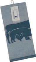 Clarysse Theedoeken Farm Animals 6 stuks-Blauw