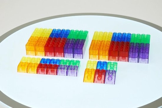 Afbeelding van het spel Transparante Modulaire Blokken -Set van 90
