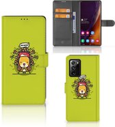Smartphone Hoesje Geschikt voor Samsung Galaxy Note20 Ultra Flipcover Doggy Biscuit