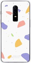 OnePlus 6 Hoesje Transparant TPU Case - Terrazzo N°6 #ffffff