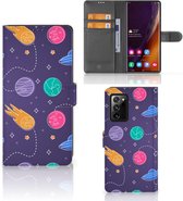 Smartphone Hoesje Geschikt voor Samsung Galaxy Note20 Ultra Flip Case Portemonnee Space