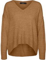 VMLUCKYDUARTE LS V-NECK BLOUSE Tabacco Brown