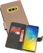 Booktype Telefoonhoesjes - Bookcase Hoesje - Wallet Case -  Geschikt voor Samsung Galaxy S10e - Goud