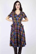 Voodoo Vixen Flare jurk -XL- Camilla Plaid Multicolours