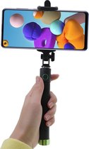 Shop4 - Samsung Galaxy A21s Selfie Stick Bluetooth Groen