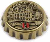 Kroonkurkopener Magneet Gracht Brons - Souvenir
