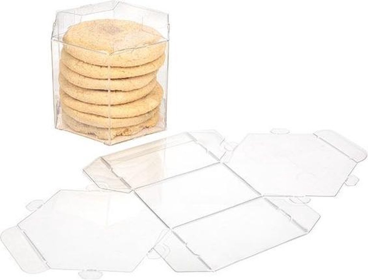 6-Hoekige Plastic Doos 8.9 x 8.9 x 7.6 cm (25 stuks)