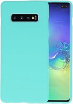 BackCover Hoesje Color Telefoonhoesje voor Samsung Galaxy S10 Plus - Turquoise