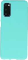 Hoesje Geschikt voor de Samsung Galaxy S20 - Backcover Color Telefoonhoesje - Turquoise