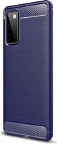 Samsung Galaxy S20 FE Hoesje Geborsteld TPU Back Cover Blauw