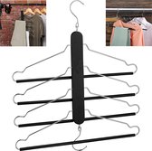 Relaxdays ruimtebesparende kledinghangers - kleerhanger - broeklat - multi kledinghanger