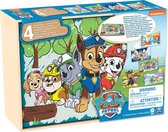 Paw Patrol 4 houten puzzels in Paw Patrol houten opbergbox