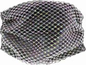 Zac's Alter Ego Masker Grey diamante on Mesh string Mondkapje Grijs