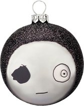 Luckyboysunday Kerstbal Bad Eye Lily 6,6 Cm Glas Zwart/zilver