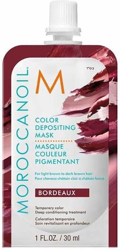 Moroccanoil Color Depositing Mask Bordeaux, tijdelijke kleur, diepe conditionerende behandeling.