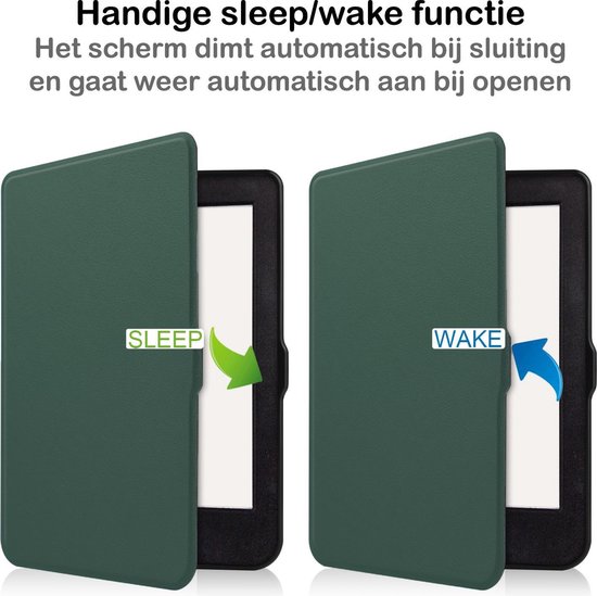 Hoesje Geschikt voor Kobo Nia Hoesje Luxe Bescherm Case - Hoes Geschikt voor Kobo Nia Hoes Book Cover - Donkergroen van Hoesje  — afbeelding 2